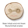Kartenmachen.de Wedding Ring Cushion Love Birch Disc Engraving Individual Approx.