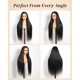 Arabella Hair 13x6 Lace Front Wigs Human Hair 230% Density Glueless Wig Human Hair 100% Straight Human Hair Wigs 12A Pre Plucked Pre-Bleached Pre-Cut Glueless Wig (24inch,13x6 Straight Hair)