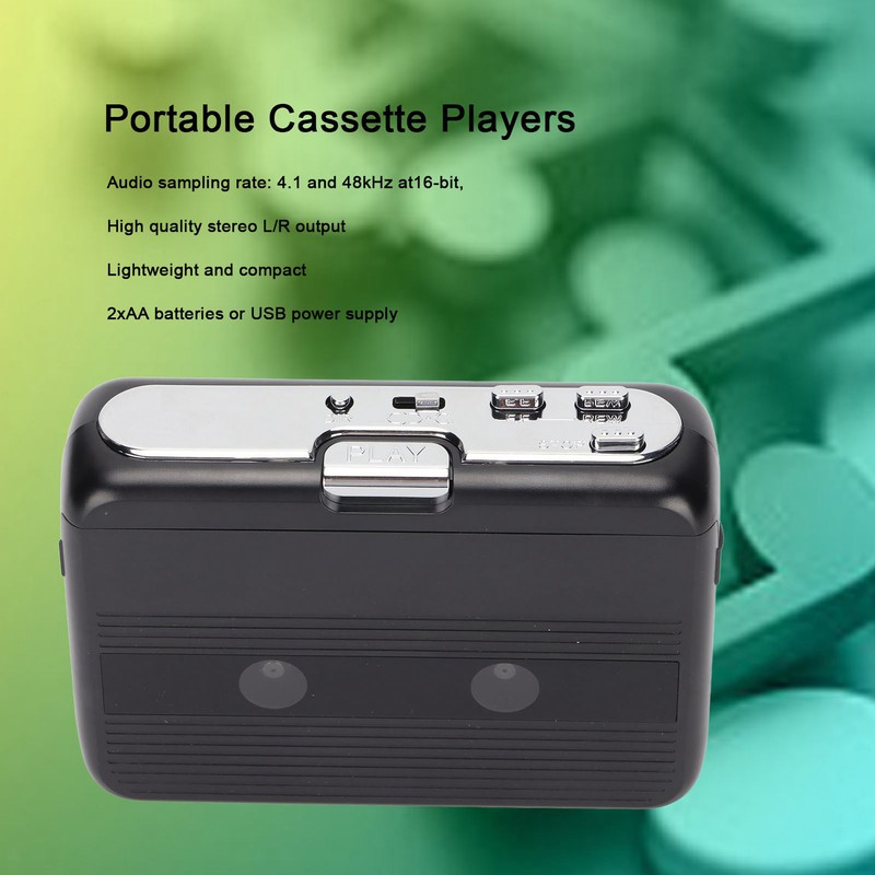 TON007B Portable Cassette Players Mini Stereo Bluetooth Cassette Playing Equipment