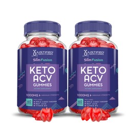 Justified Laboratories (2 Pack) Slim Fusion Keto ACV Gummies Advanced 1000MG Slimfusion Keto Gummies Formula Apple Cider Vinegar Formulated with Pomegranate Beet Juice Powder B12 Vegan Non GMO 120 Gummys