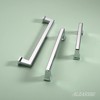 Alzassbg 10 Pack Polished Chrome Cabinet Pulls, 5 Inch(127mm) Hole