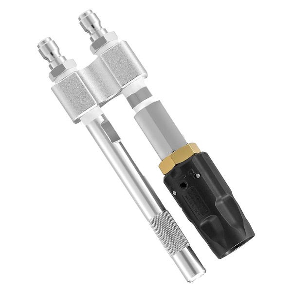 Hqiushuang 2-in-1 Shooter Tip M5 Twist Nozzle, Stainless Steel Adjustable