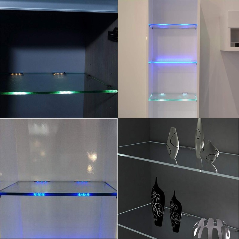 AIBOO LED Glass Shelf Lighting Kit for Glass Edge Back