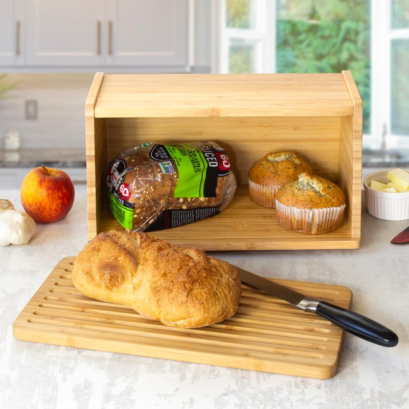 Totally Bamboo Bread Box for Kitchen Countertop – Bamboo Wood