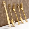 Joyido 40PCS Gold Plastic Silverware - Heavy Duty Elegant Disposable