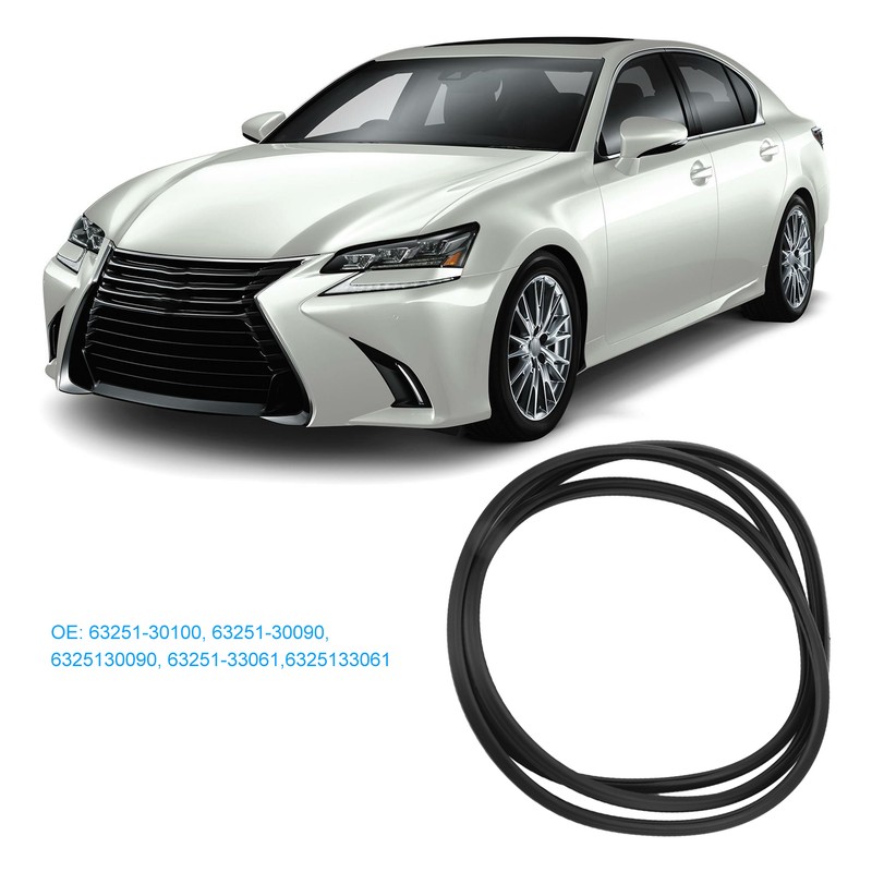 Sunroof Weatherstrip Rubber Black Leakproof Flexible 63251‑30100 for GS350 GS450h