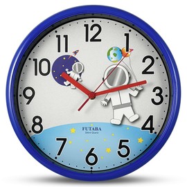 Space Astronaut Silent Wall Clock, 10 Inch – Quiet, Decorative Wall Clock for Kids’ Rooms or Space Themes