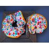 MeiMei Multicolor Spotty Dot Yellow Circle Pattern Children Scrunchies, Hair
