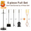 AMAGABELI GARDEN & HOME Fireplace Tools Set 5 Pcs Wrought