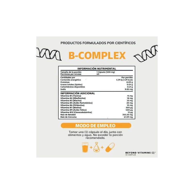 B Complex - Vitaminas Complejo B 60 Cápsulas
