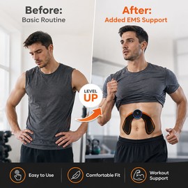 EMS Muscle Stimulator for Body Fitness – Portable Toning Massager for Arms, Legs, Back and Hips