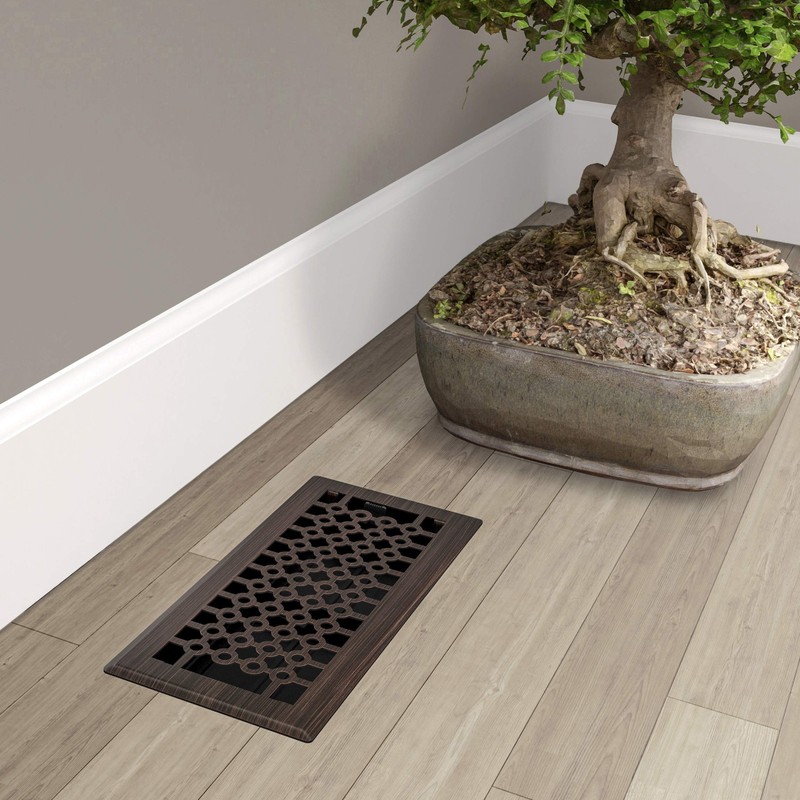 Imperial RG3413 San Francisco Decorative Floor Register, Oil Rubbed Bronze,