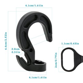 40 pcs Plastic Shock Cord Hooks, Elastic Bungee Rope Hooks Fit for 1/4" 5/16" 3/8" Shock Cord Rope Rubber Rope for Camping Tarps