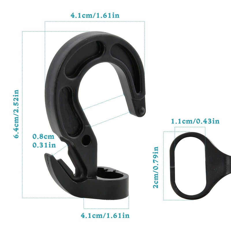 40 pcs Plastic Shock Cord Hooks, Elastic Bungee Rope Hooks