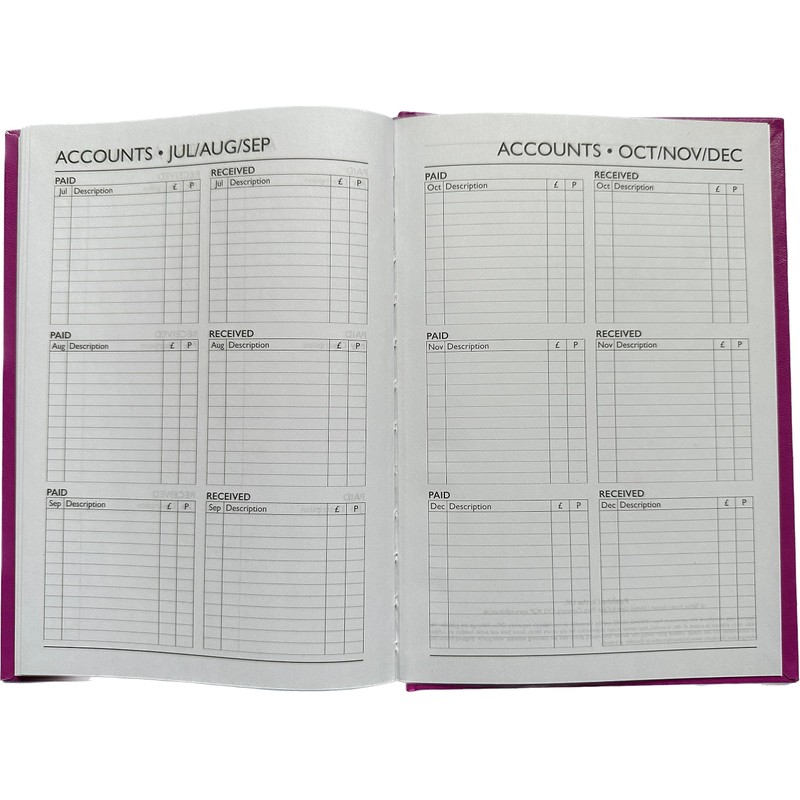 2025 diary A4 Day to a Page - PINK