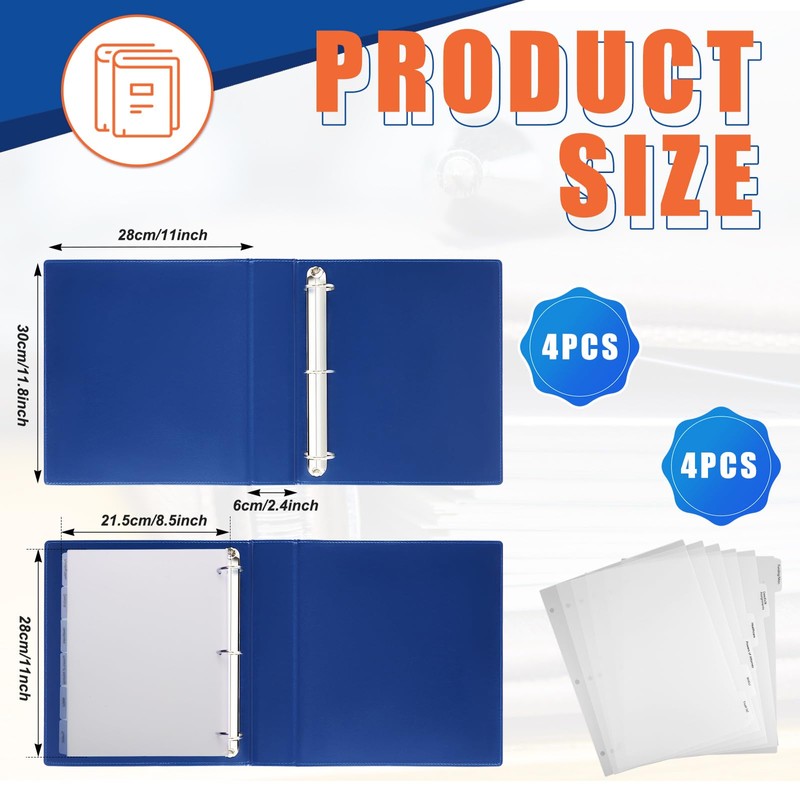 Skyygemm Estate Planning Portfolio Binder PU Leather 3 Ring Binders