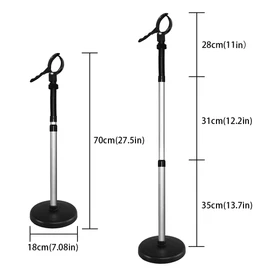 LUEXBOX Hair Dryer Stand, 360 Degree Rotating Lazy Stand with Heavy Base, Hands-Free Blow Dryer Holder, Adjustable Height Holder