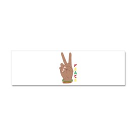 CafePress Peace Hand Sign Car Magnet 10 X 3 10" x 3", Bumper Magnet