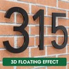 Lookopen 8 Inch Black Large House Numbers, Modern Floating Metal