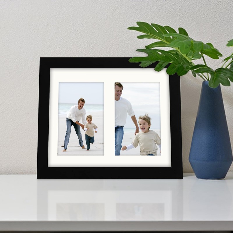 AVEAX 8x10 (20x25 cm) Photo Frame Display Double 4x6 Frames