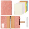 ANOMM A5 Ring Binder Notebook PU Leather Diary, Refillable Notebook