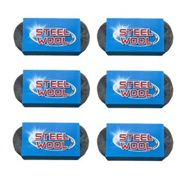 Steel Wool, 3'' x 11Ft Wool for Mice Control, 0000 Steel Wool for Clean Windows Glass, Chrome and Polishing, Use for House, Holes, Kitchen(6PCS)