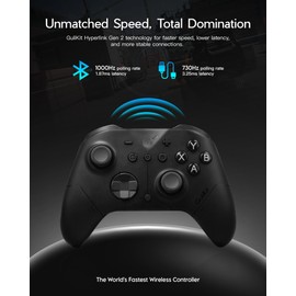 GuliKit ES PRO Wireless Controller für PC, Windows, Android, iOS, Switch 1/2 – Der schnellste Controller der Welt mit 3,25 ms Latenz, TMR Joysticks, 30 Stunden Akkulaufzeit und Aufweckfunktion