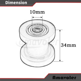 10mm Chain Roller Pulley Tensioner Wheel Guide Fit for Pit Dirt Mini Bike ATV 125cc 140cc 160cc SSR XR125 CRF50 KLX110 (red)