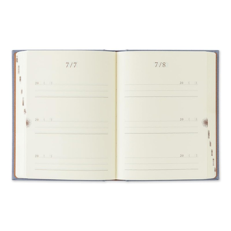 Midori 12711006 Diary, 3 Year Consecutive Door, Mini, Blue-Purple, MD
