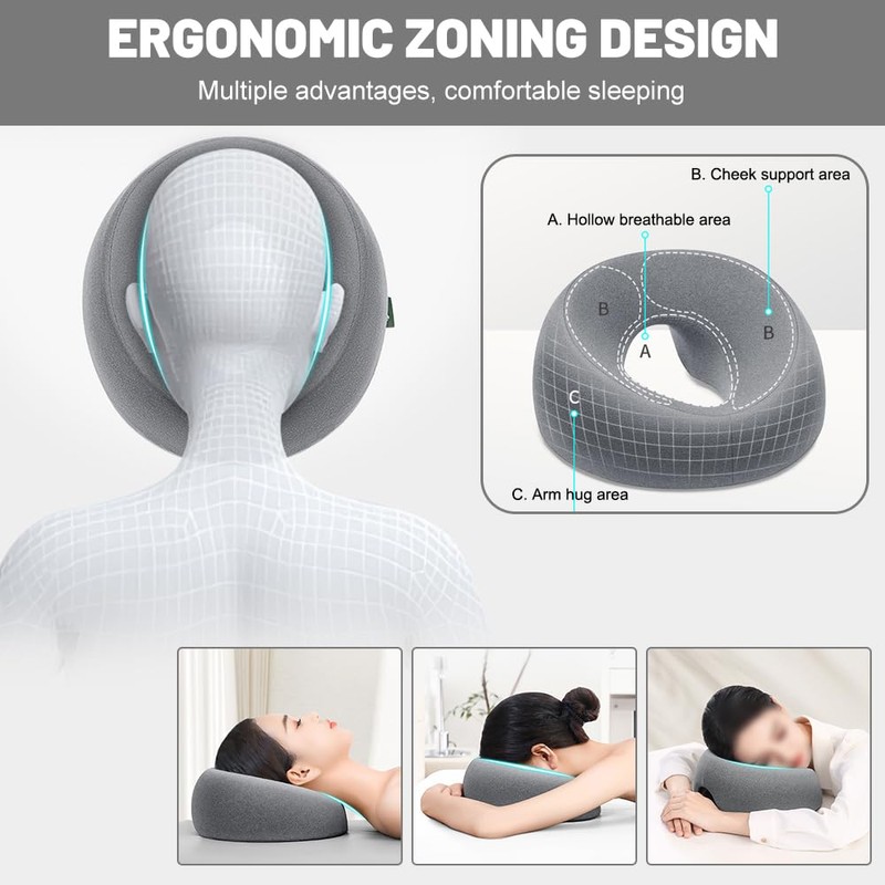 Massage Face Cradle Pillow, Massage Headrest for the Bed, Massage