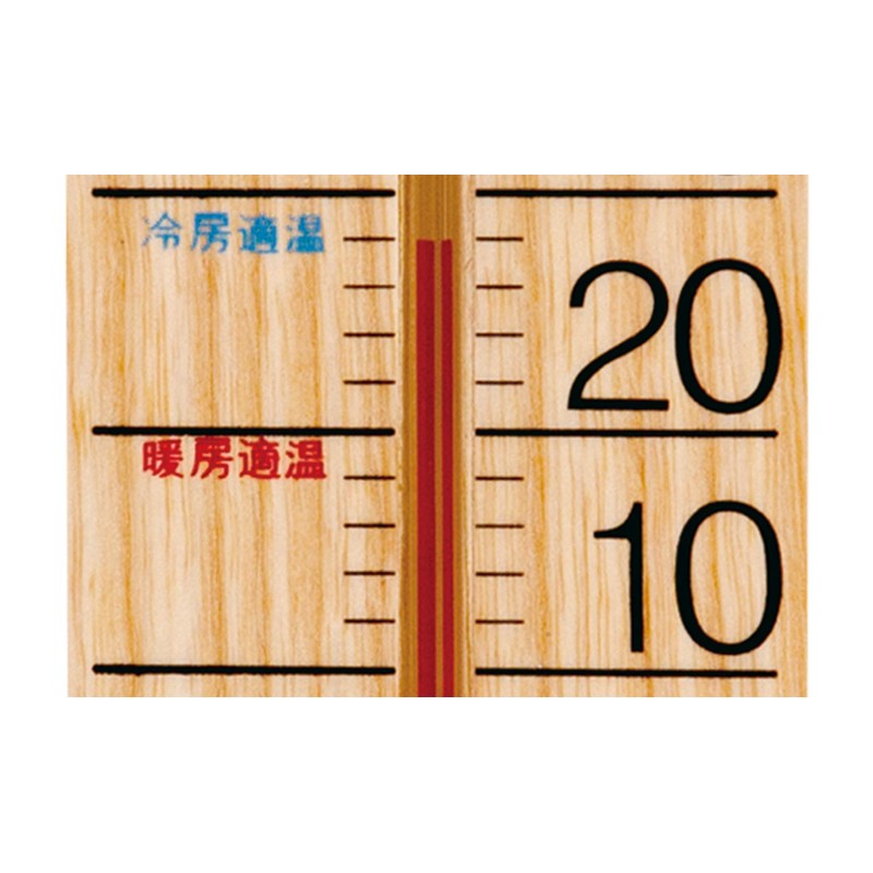 Shinwa Sokutei M-023 48481 Thermometer, Analog, Wall Mounted, Wood