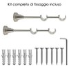 GIRASOLE HOME® 2 x Double Sided Open Curtain Pole Brackets