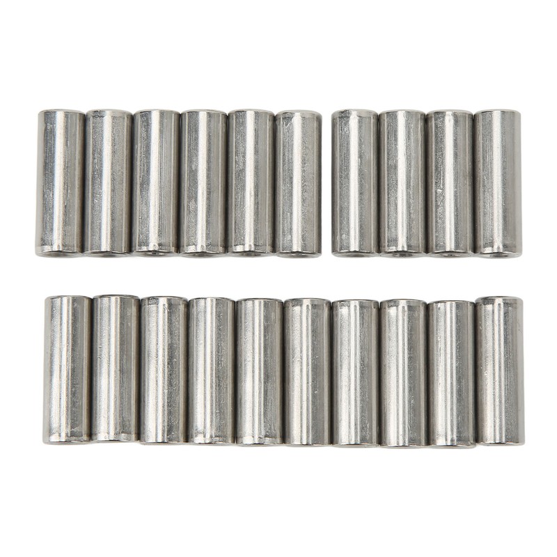 20Pcs M6 Female Thread Coupling Nut Practical Rustproof Stainless Steel