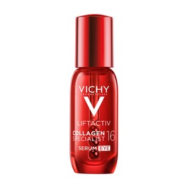 Vichy Liftactiv Collagen Specialist 16 Eye Sérum: Contorno de Ojos Anti-Arrugas y Anti-Ojeras Complejo Pro-Colágeno con Péptidos y Vitamina Cg Efecto Lifting Visible y Corrección de Bolsas Acción Revitalizante para una Mirada Más Firme y Joven, 15 ml