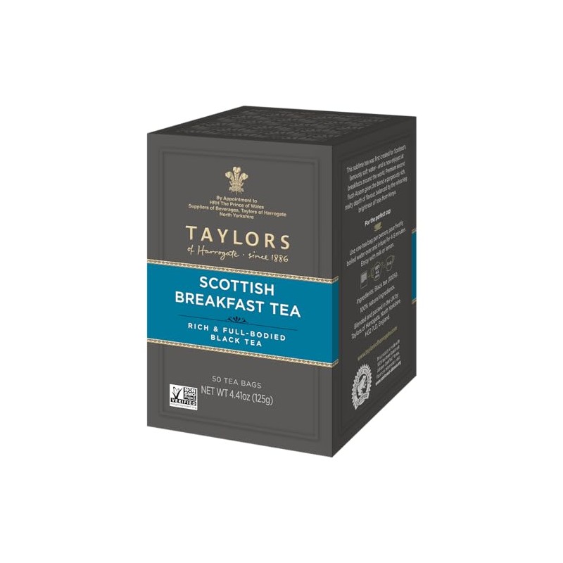 Taylors of Harrogate Scottish Breakfast, Black Tea, Pillow Tea Bags,
