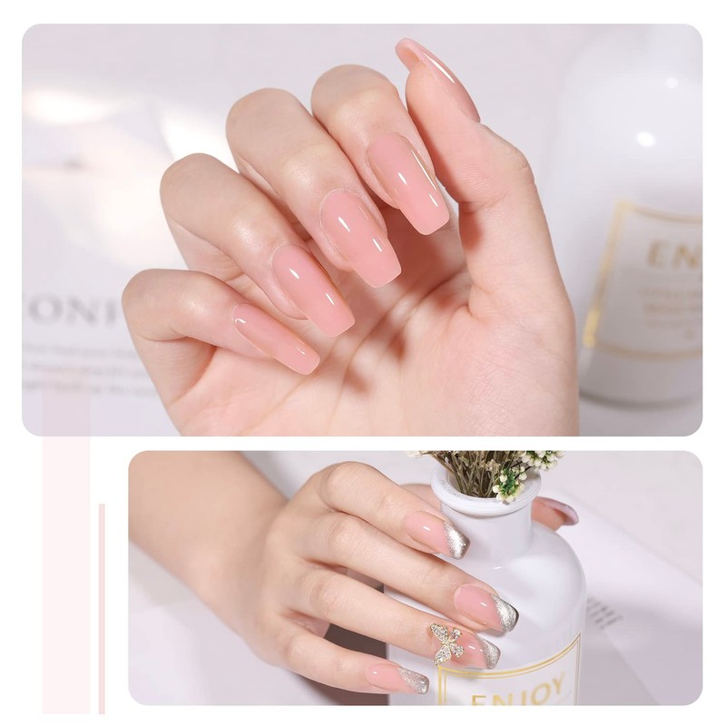GAOY Poly Gel, 60g Nail Extension Gel, Light Pink Builder