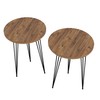 Set of 2 END Table - PAK Home Round Wood