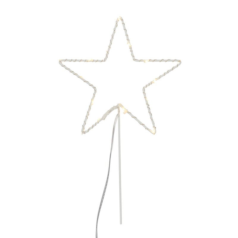 Lights4fun Osby Star Tree Topper Christmas Decoration Warm White LED