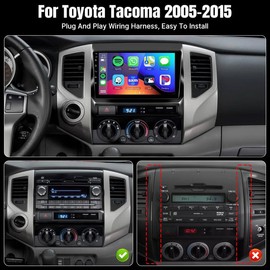 Car Radio for Toyota Tacoma 2005 2006 2007 2008 2009 2010 2011 2012 2013 2014 2015 2015 Stereo Apple CarPlay & Android Auto, Leadfan 9” Tacoma Touch Screen Android Radio WiFi GPS BT FM Camera SWC
