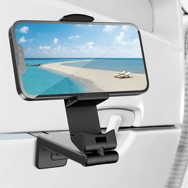 Universal Travel & Airplane Mobile Phone Holder Mount with Multi-Directional Dual 360 Degree Rotation. Essential Travel Accessory (Turqoise)