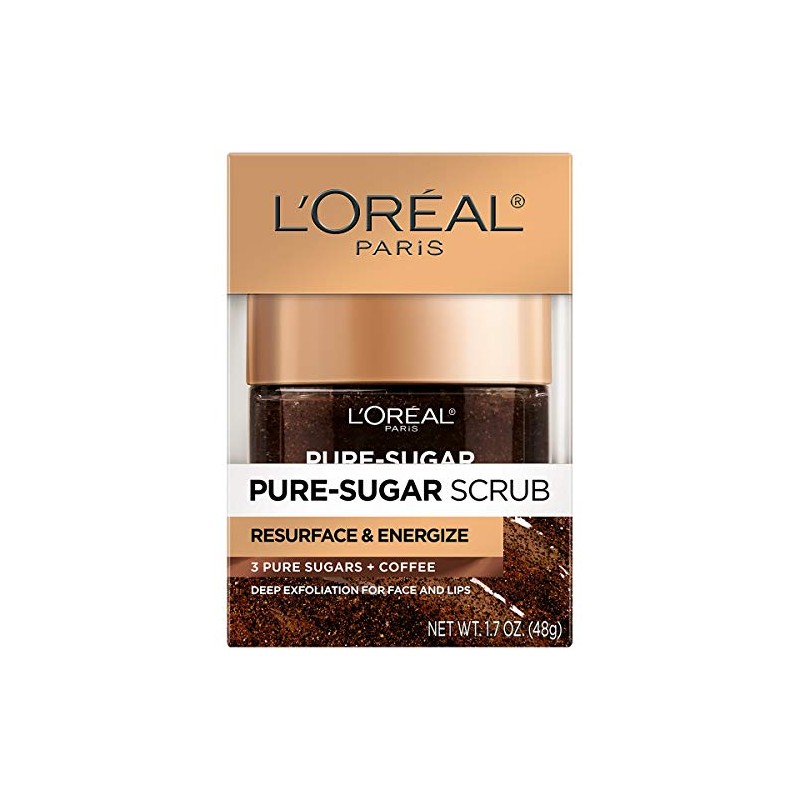 LOreal Paris Mascarilla exfoliante de azucar con cafe kona pure