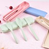 Travel Cutlery Set with Case Plastic Reusable Cutlery Set for