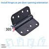 3 Pieces Self Closing Door Hinges 4 inch Matte Black