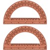 Zonon 2 Pcs 6 Inch Plastic Protractor Math Protractors 180