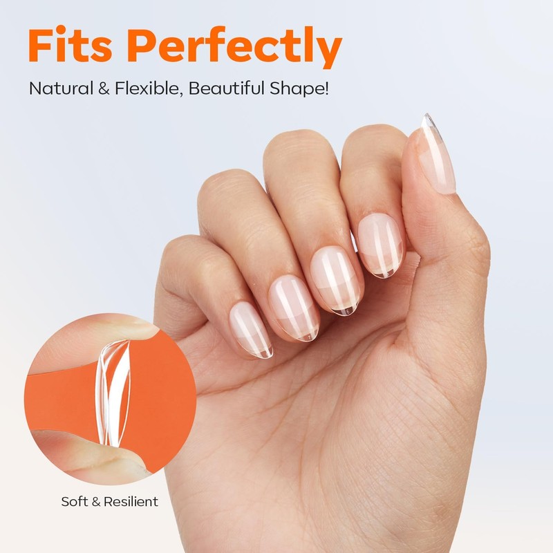 Modelones Nail Tips, 216 Pieces, Full Cover Nail Tips Set,