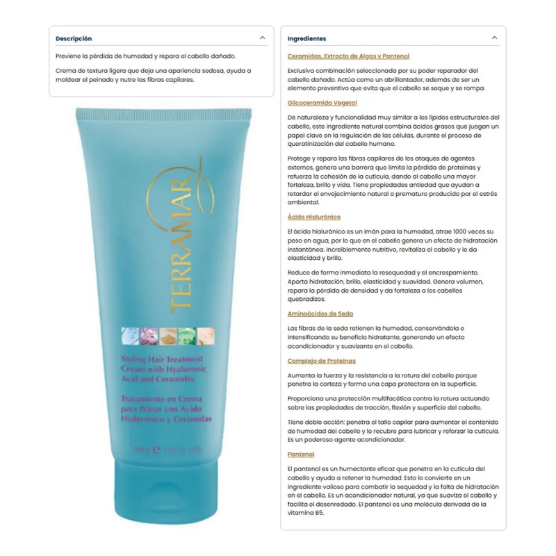 Terramar Kit Capilar Oleo 3en1, Shampoo Y Crema Para Peinar