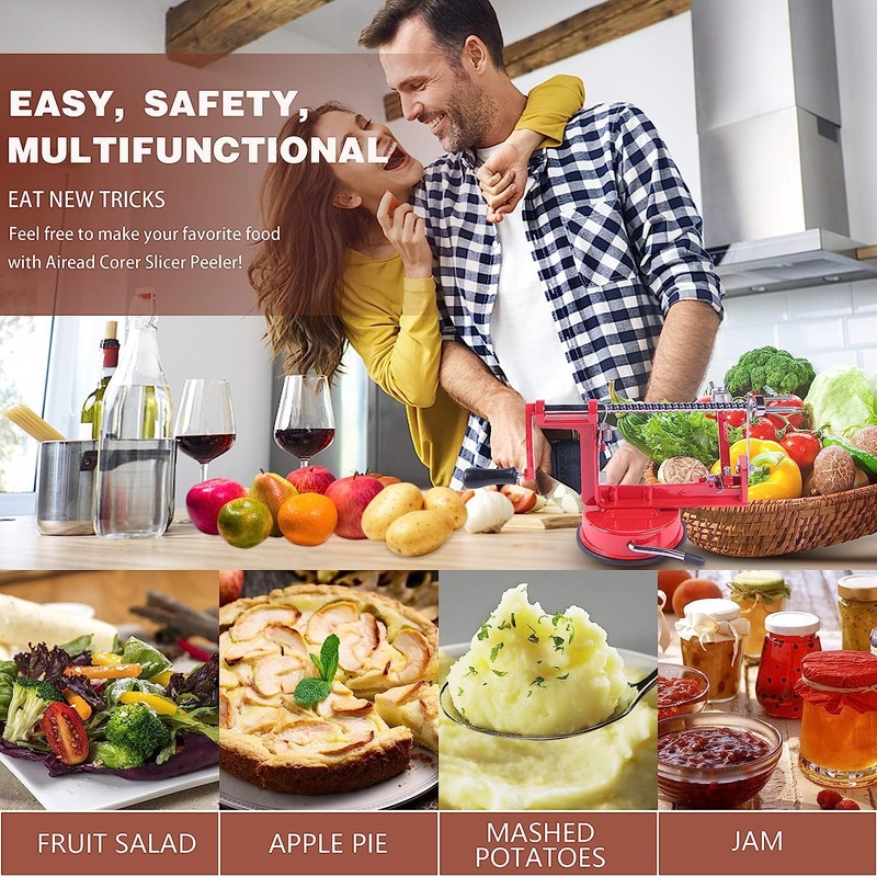 3 in 1 Apple Peeler Corer, Potato Pear Fruit Peeler