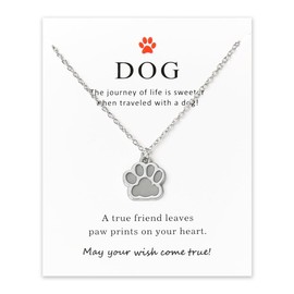 YALLNASL Dog Paw Print Necklace for Women Men Pet Memorial Gifts for Dogs Necklace Gifts for Pet Lovers Gifts for Mom Dad Pet Loss Sympathy Gifts for Dog Lovers Necklace Glowing Pendant Necklace