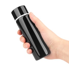 PENCHUAN Stainless Steel Water Bottle, 150 ml Mini Coffee Thermos Bottle, Bottle for Hot Drinks, Portable Small Thermos Bottle, Drink Water Bottle, Insulated Cup, Drinks Water Bottle (Black)