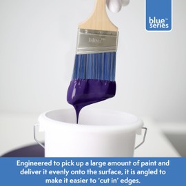 Axus Decor Precision Angled Cutter Paint Brush (Blue Color) - 3"/75mm - Synthetic Filaments, Angled for cutting in with emulsion, Hardwood Handles, Rust-Resistant Stainless Steel